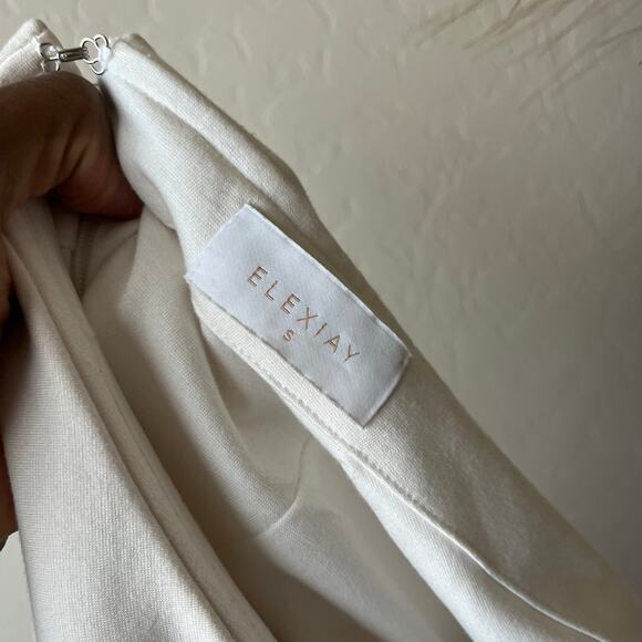 Elexiay Dress Crochet Abia White Draped One Shoulder Kaftan Maxi Dress Size S - Picture 6 of 12